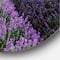 Designart - Sunrise & Dramatic Clouds Over Lavender Field II - Farmhouse Metal Circle Wall Art